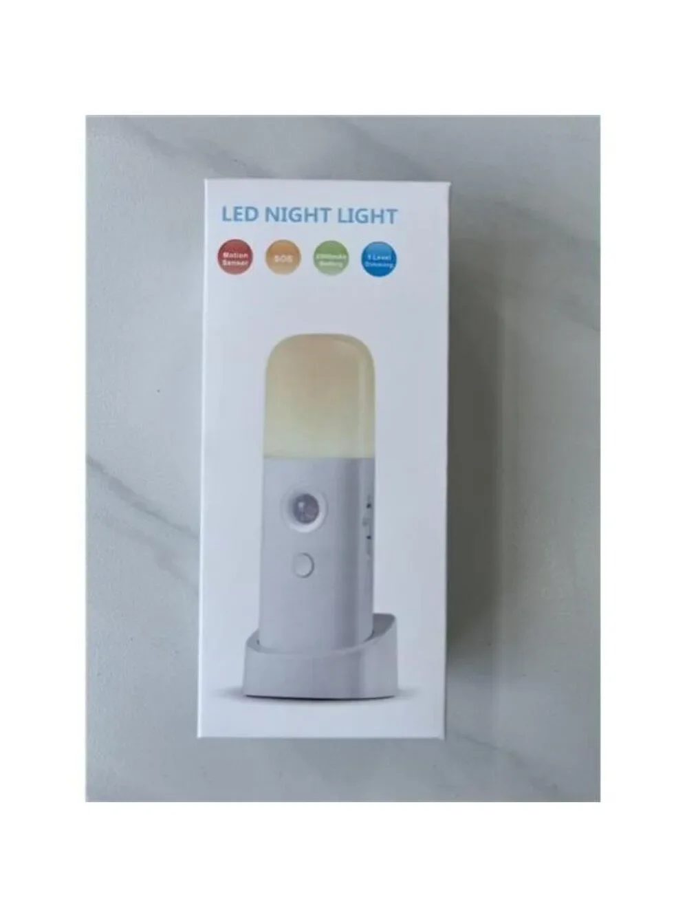 Motion Sensor Night Light Rechargeable Battery Powered Portable Dimmable Warm